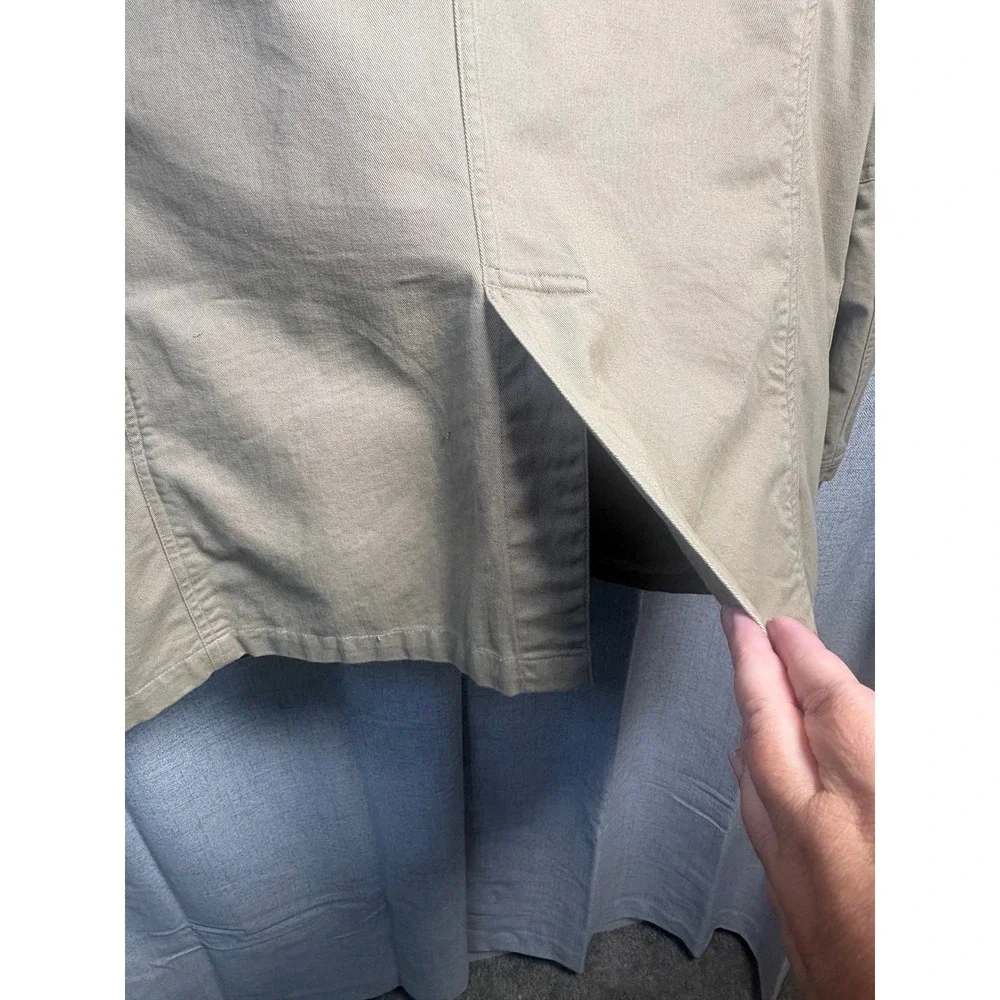 Duluth Trading Co Mens Tan Cotton Canvas Chore Coat Field Jacket Blazer L Tall